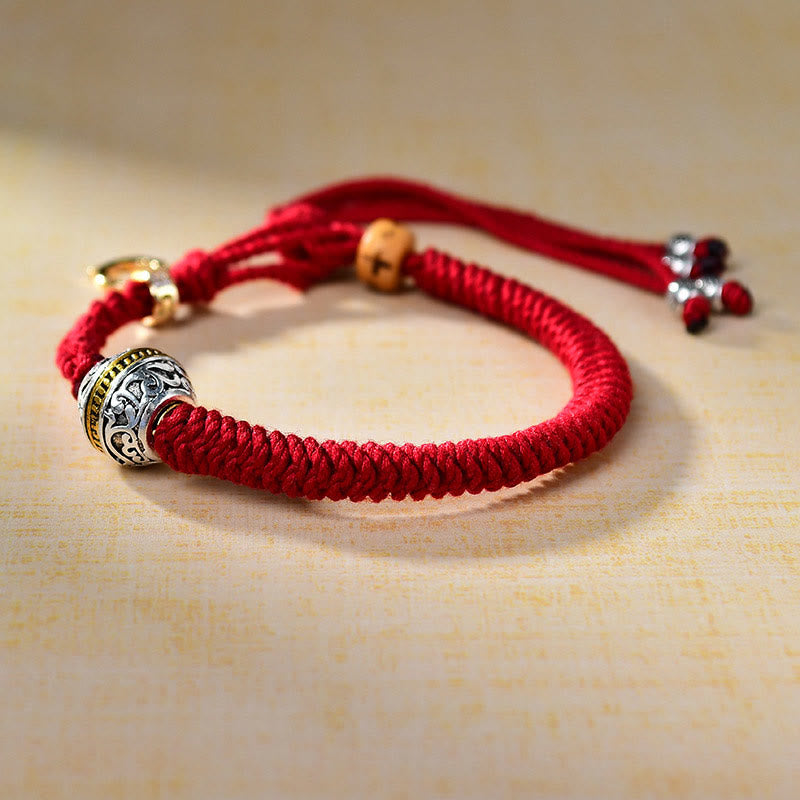 Buddha Stones Tibetan Red Rope Diamond Knot Luck Braided Bracelet - image 3