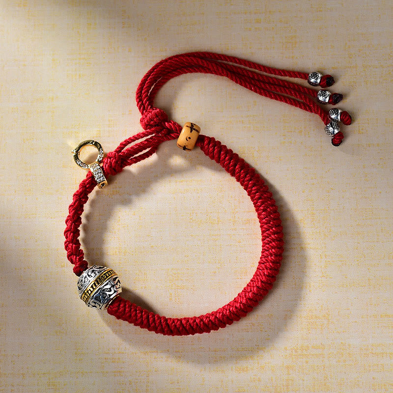 Buddha Stones Tibetan Red Rope Diamond Knot Luck Braided Bracelet - image 2