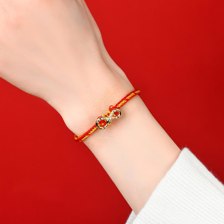 Buddha Stones Red String Mobius Strip Year Of The Snake Luck Braided Bracelet - image 4