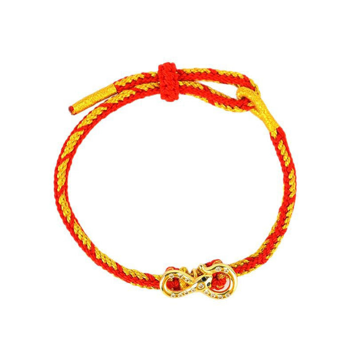 Buddha Stones Red String Mobius Strip Year Of The Snake Luck Braided Bracelet - image 7