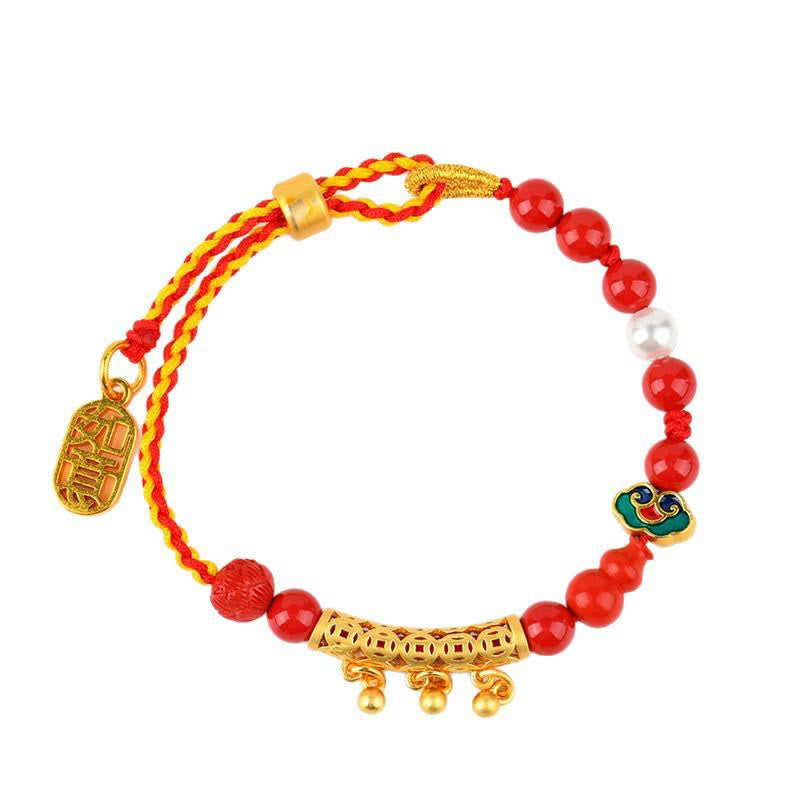 Buddha Stones Cinnabar Red String Bell Ruyi Brand Calm Bracelet - image 10