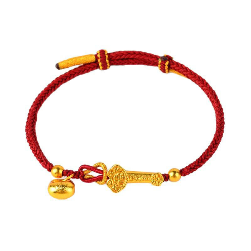 Buddha Stones Red String Fu Character Ingot Ruyi Stick Luck Braided Bracelet - image 11