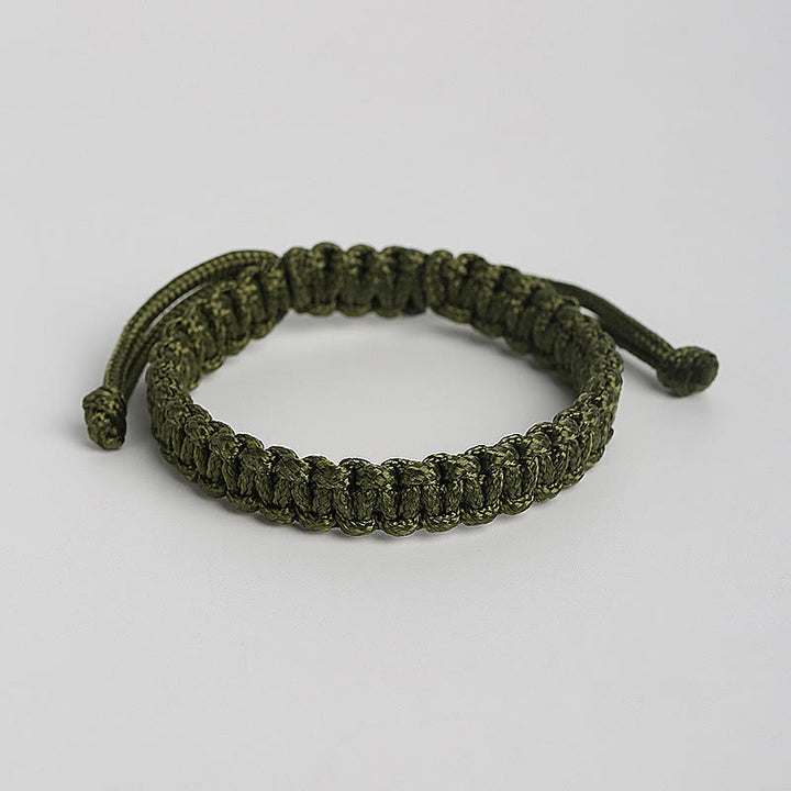Buddha Stones Handmade Colorful Rope Braided Bracelet - Green(Wrist Circumference 14-24cm) - image 4