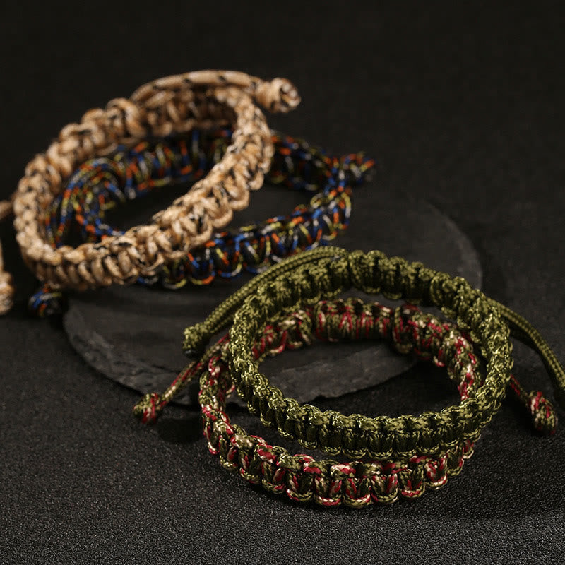 Buddha Stones Handmade Colorful Rope Braided Bracelet - image 1