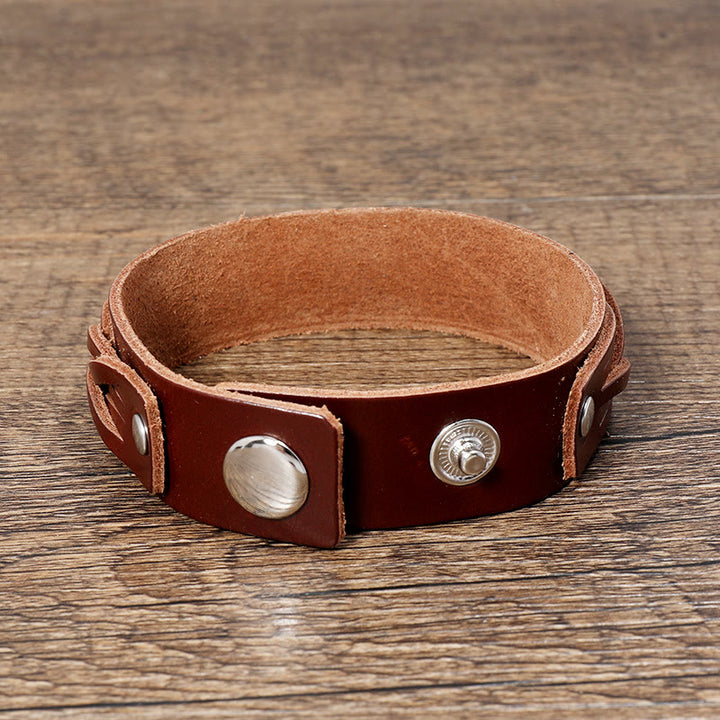Buddha Stones Vintage Weaving Leather Adjustable Buckle Strengthen Bracelet - image 3