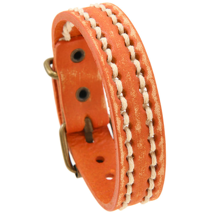 Buddha Stones Vintage Leather Adjustable Buckle Strengthen Bracelet - image 20