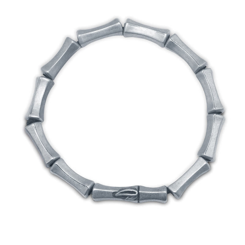 Buddha Stones Bamboo Pattern Alloy Strength Bracelet - image 7