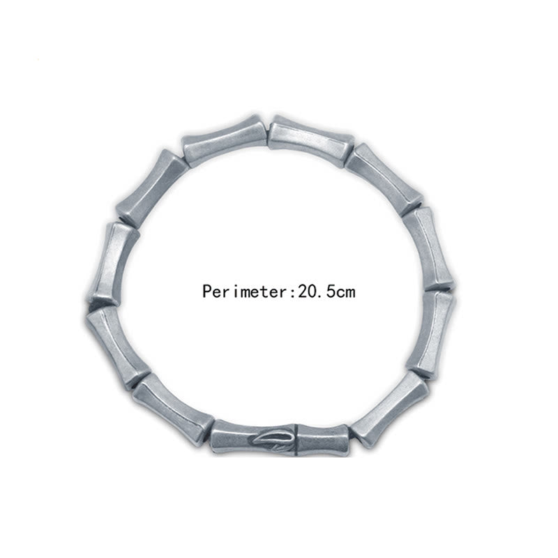 Buddha Stones Bamboo Pattern Alloy Strength Bracelet - image 8