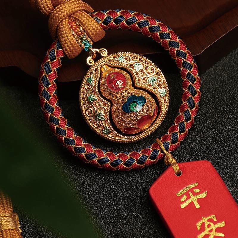 Buddha Stones Gourd Fu Character Safe And Well Fortune Car Hanging Decoration - image 4