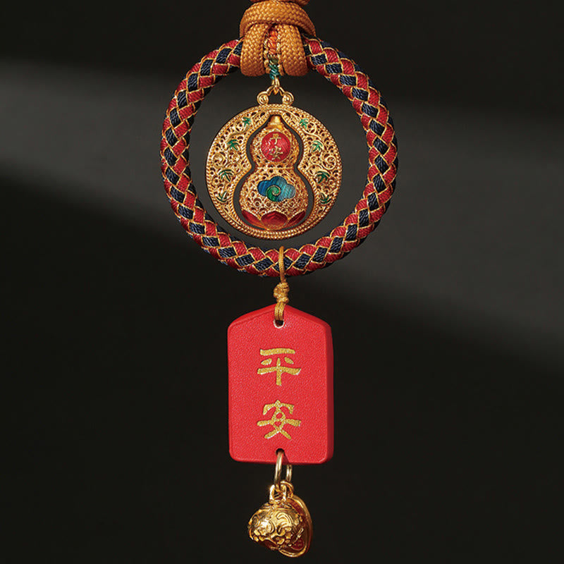 Buddha Stones Gourd Fu Character Safe And Well Fortune Car Hanging Decoration - image 3