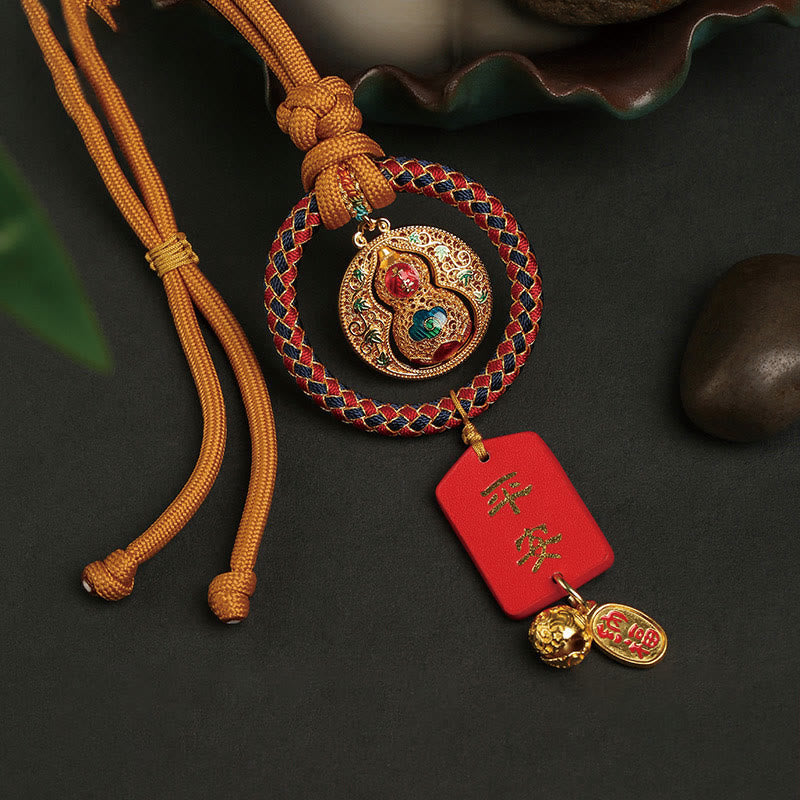 Buddha Stones Gourd Fu Character Safe And Well Fortune Car Hanging Decoration - image 2