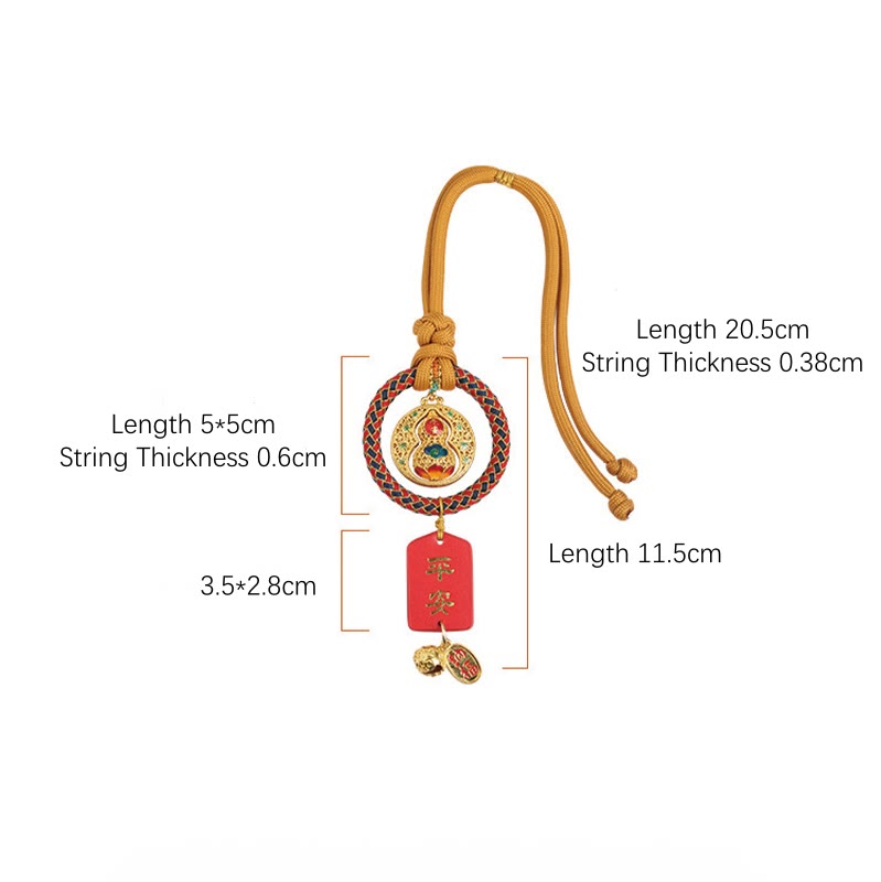 Buddha Stones Gourd Fu Character Safe And Well Fortune Car Hanging Decoration - image 7