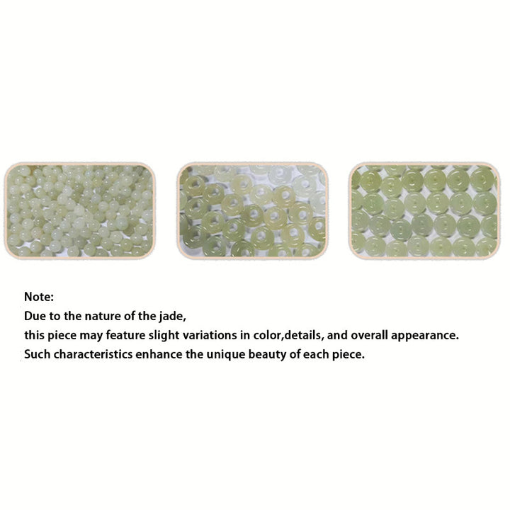 Buddha Stones 925 Sterling Silver Natural Hetian Jade Cute Rabbit Pearl Abundance Earrings - image 8