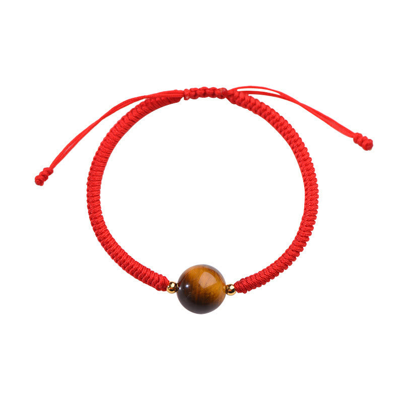 Buddha Stones Handmade Tiger Eye Bead Luck Protection Rope Bracelet - image 9