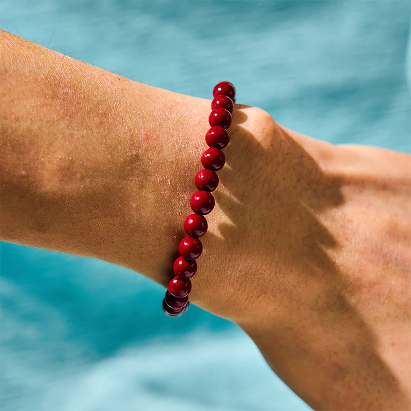 Buddha Stones Natural Cinnabar Beads Pixiu Blessing Bracelet - image 7