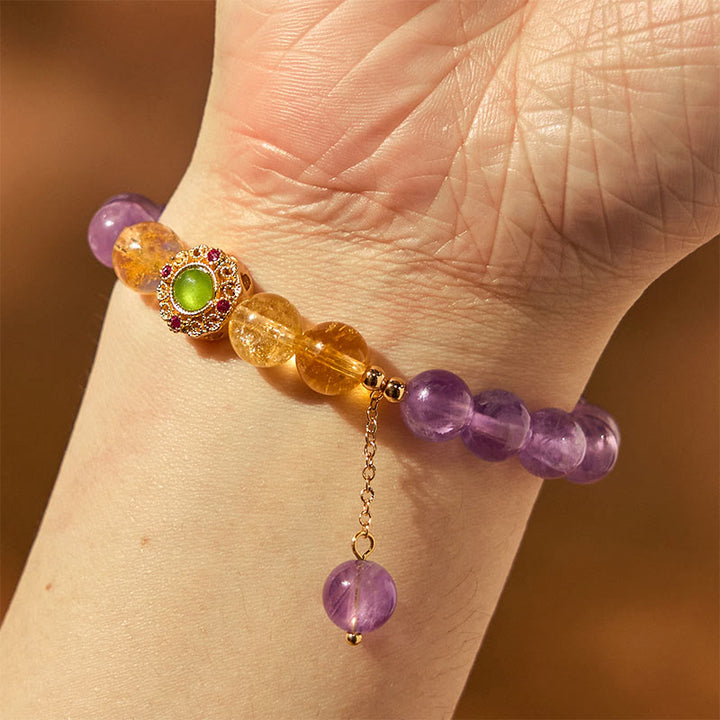 Buddha Stones Natural Amethyst Meditation Balance Bracelet - image 7