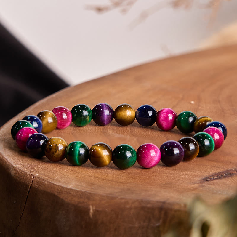 Buddha Stones Tiger Eye Resolve Courage Bracelet - 0.23 in (6 mm) - image 0