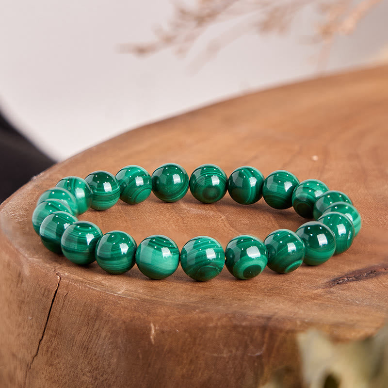 Buddha Stones Natural Malachite Protection Calmness Bracelet - 6mm - image 0