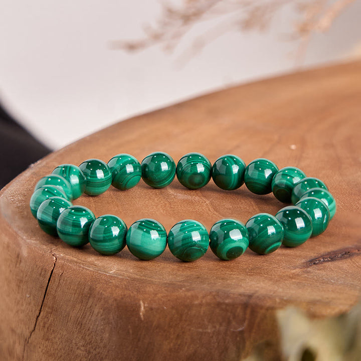 Buddha Stones Natural Malachite Protection Calmness Bracelet - 6mm - image 0