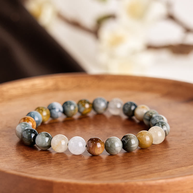 Buddha Stones Natural Eagle's Eye Stone Confidence Positive Bracelet - image 2