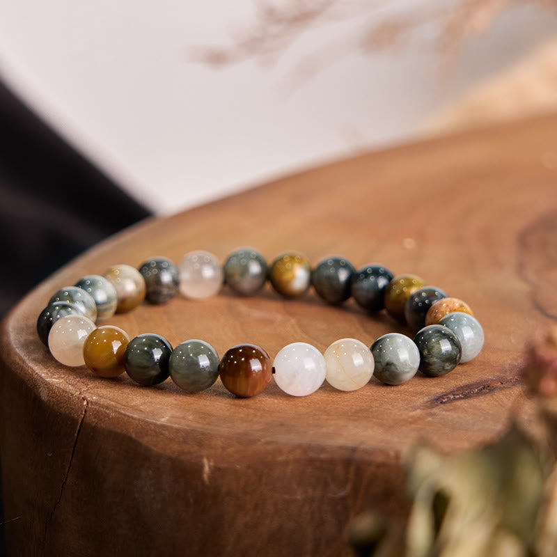 Buddha Stones Natural Eagle's Eye Stone Confidence Positive Bracelet - image 1