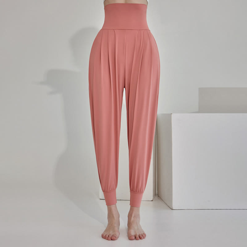 Buddha Stones Casual Plain High Waist Quick Drying Women's Leica Pants With Pockets - LightCoral - US4，UK/AU8，EU36 (L) - image 20