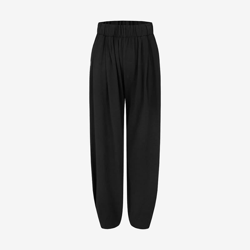 Buddha Stones Casual Plain Breathable Loose Women's Leica Harem Pants With Pockets - image 11