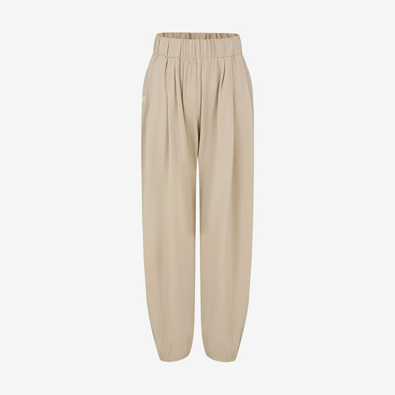 Buddha Stones Casual Plain Breathable Loose Women's Leica Harem Pants With Pockets - image 6