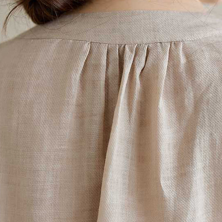 Buddha Stones 2Pcs Cotton Embroidery Flowers Shirt Top Pants Meditation Zen Tai Chi Clothing Women's Set - image 22