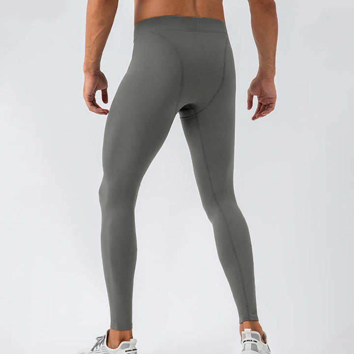 Buddha Stones Plain High Waist Elastic Breathable Sports Men's Leggings Pants - image 15