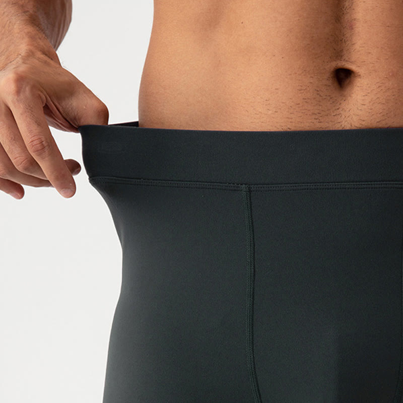 Buddha Stones Plain High Waist Elastic Breathable Sports Men's Leggings Pants - image 24