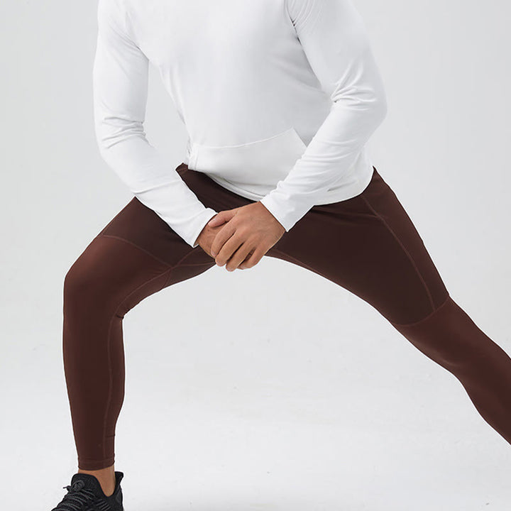 Buddha Stones High Waist Quick Dry Breathable Fitness Men's Leggings Pants With Zipper Pocket - image 16