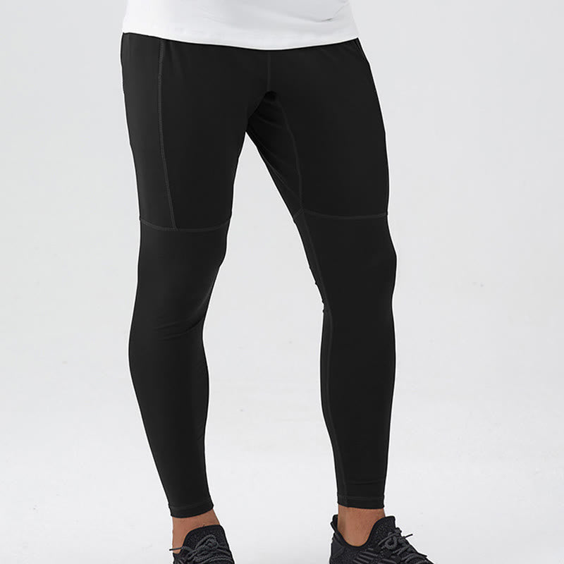 Buddha Stones High Waist Quick Dry Breathable Fitness Men's Leggings Pants With Zipper Pocket - image 20