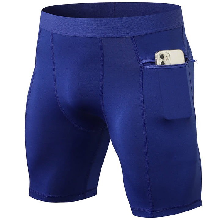 Buddha Stones Men's Tight Stretch High Elasticity Quick Dry Sports Shorts With Zipper Pockets - DarkBlue - US/UK/AU44，EU54 (2XL) - image 28