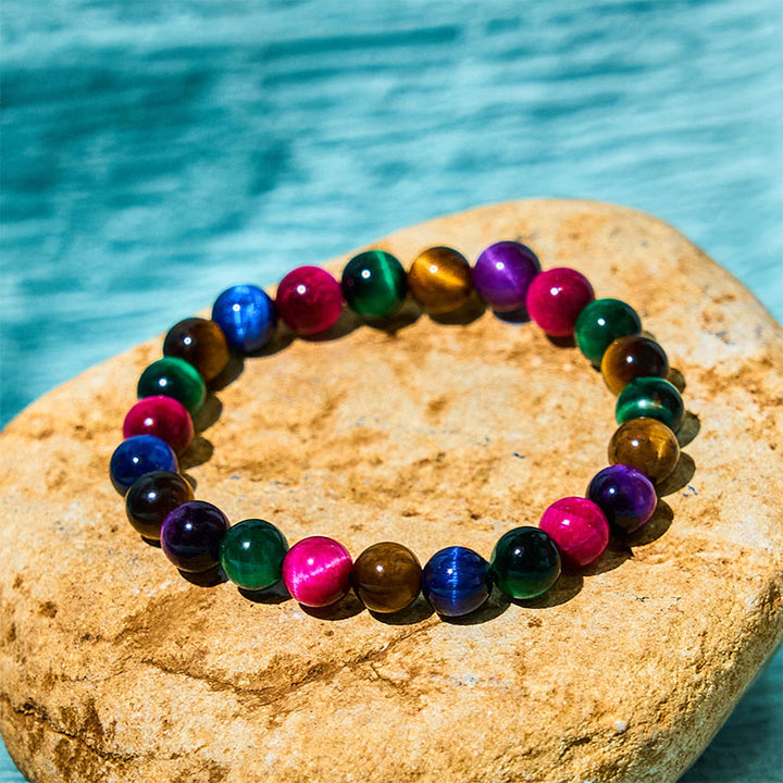 Buddha Stones Tiger Eye Resolve Courage Bracelet - 0.23 in (6 mm) - image 0