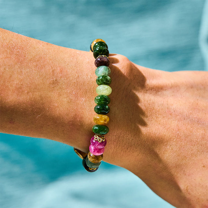 Buddha Stones Tourmaline Jade Safe And Well Love Bracelet - image 2