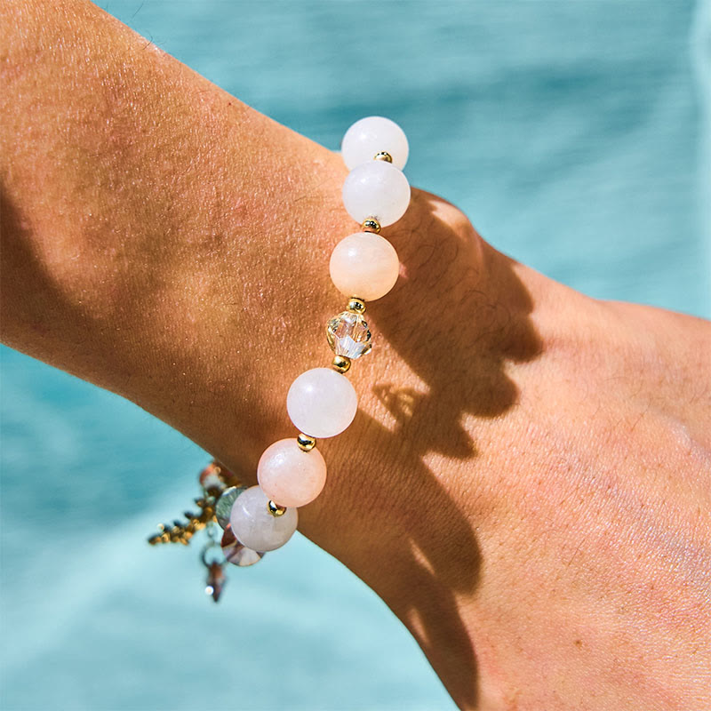 Buddha Stones Blue Crystal Amethyst Sun Stone Green Aventurine Healing Bracelet - image 2