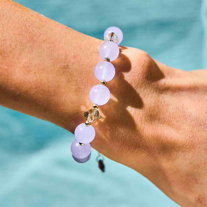 Buddha Stones Blue Crystal Amethyst Sun Stone Green Aventurine Healing Bracelet - image 21
