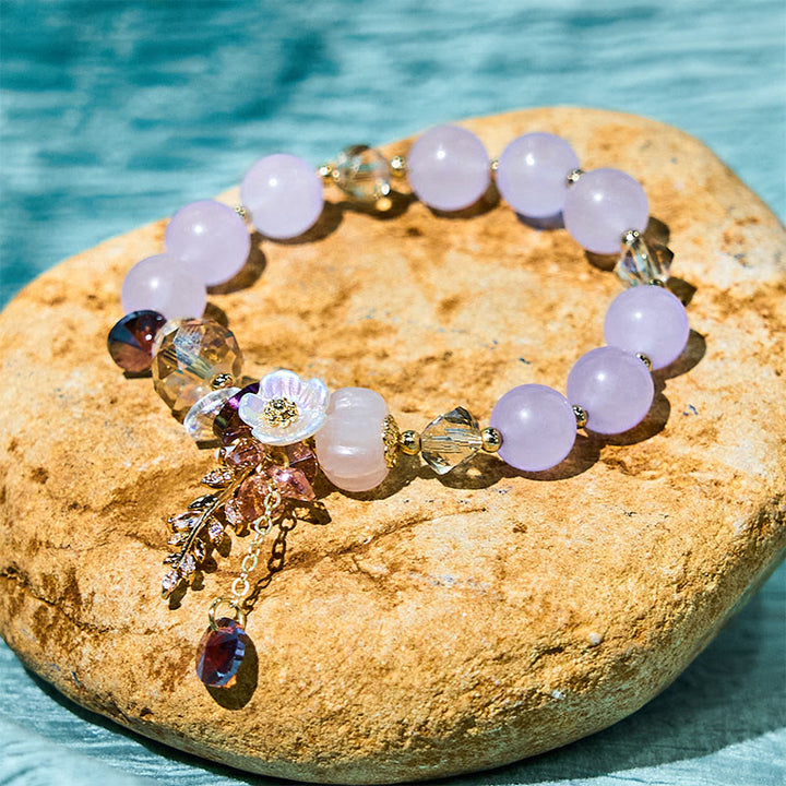 Buddha Stones Blue Crystal Amethyst Sun Stone Green Aventurine Healing Bracelet - image 22