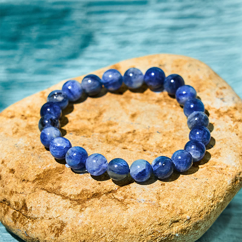 Buddha Stone Lazurite Lapis Lazuli Self Care Positive Bracelet - image 5