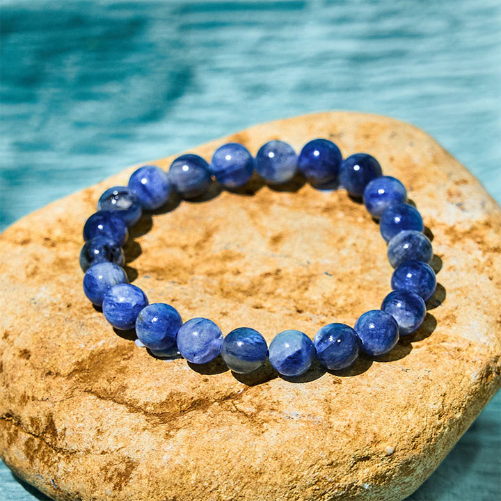 Buddha Stone Lazurite Lapis Lazuli Self Care Positive Bracelet - image 5