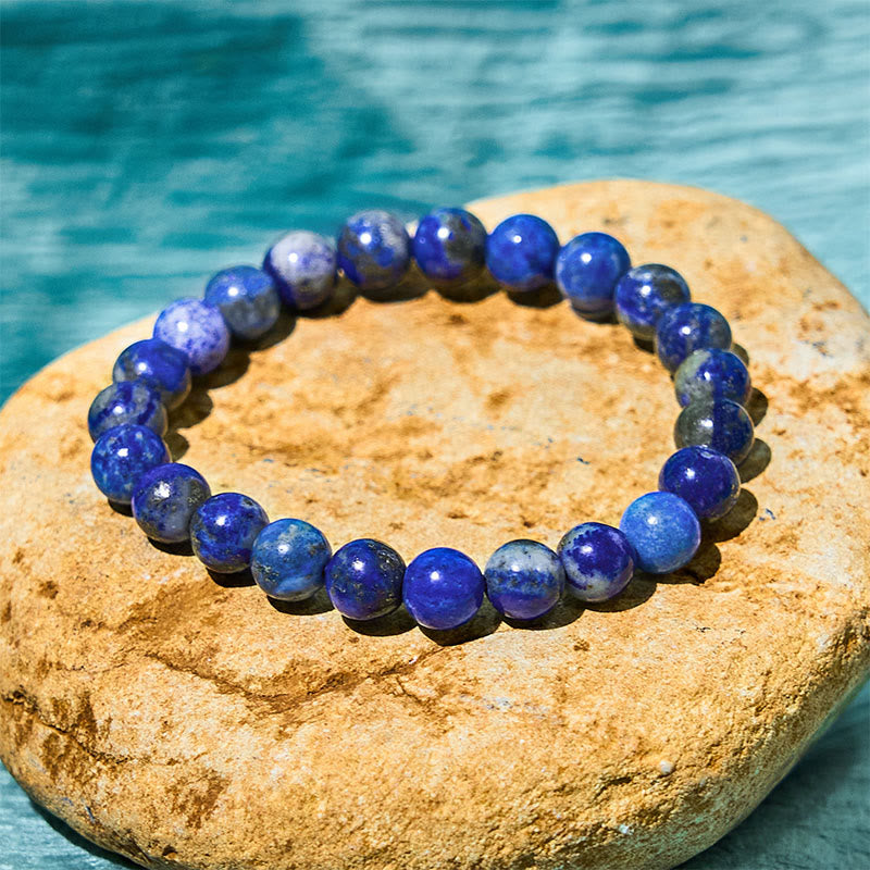 Buddha Stone Lazurite Lapis Lazuli Self Care Positive Bracelet - Lazurite(Wrist Circumference: 14-16cm) - image 0