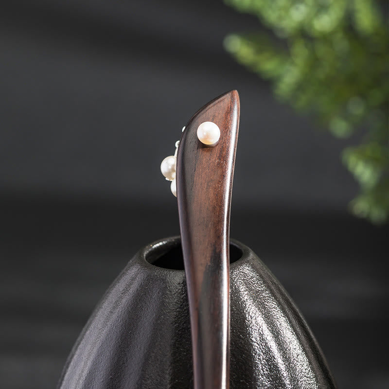 Buddha Stones 925 Sterling Silver Ebony Cloud Power Hairpin - image 3