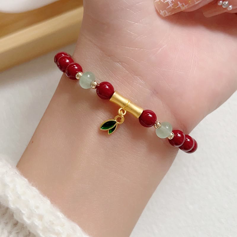 Buddha Stones Cinnabar Bamboo Concentration Bracelet - image 8