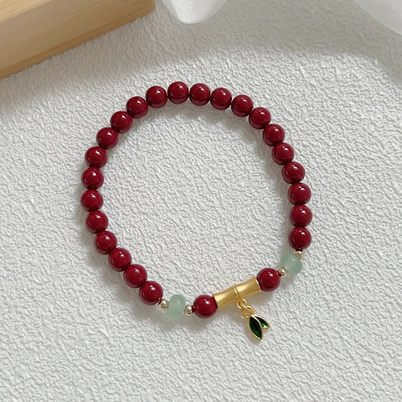 Buddha Stones Cinnabar Bamboo Concentration Bracelet - image 9