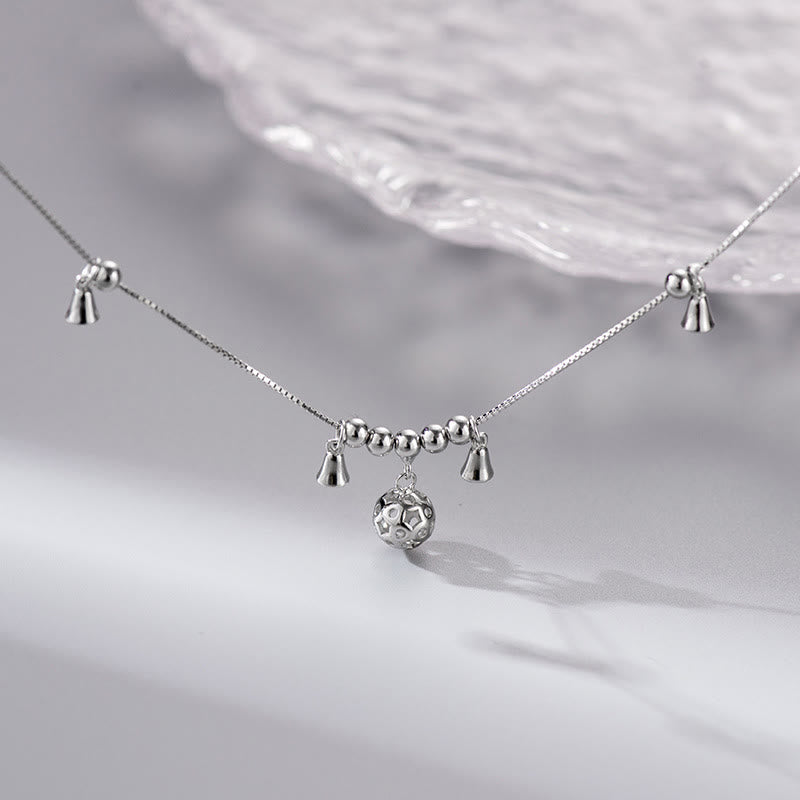 Buddha Stones 925 Sterling Silver Antiquity Bell Protection Anklet - image 9