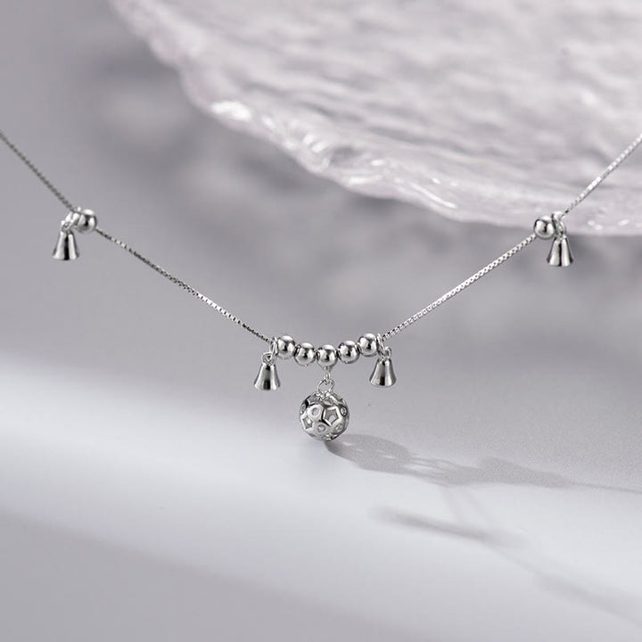 Buddha Stones 925 Sterling Silver Antiquity Bell Protection Anklet - image 9