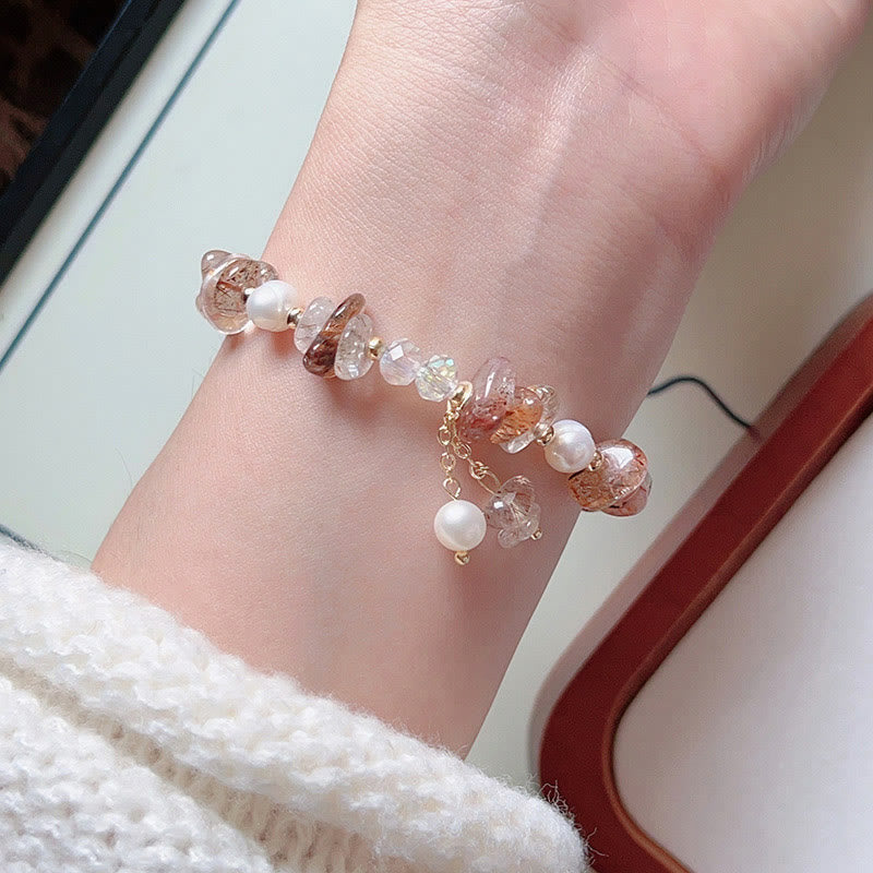 Buddha Stones Natural Super Seven Crystal Irregular Small Pieces Positive Bracelet - image 3