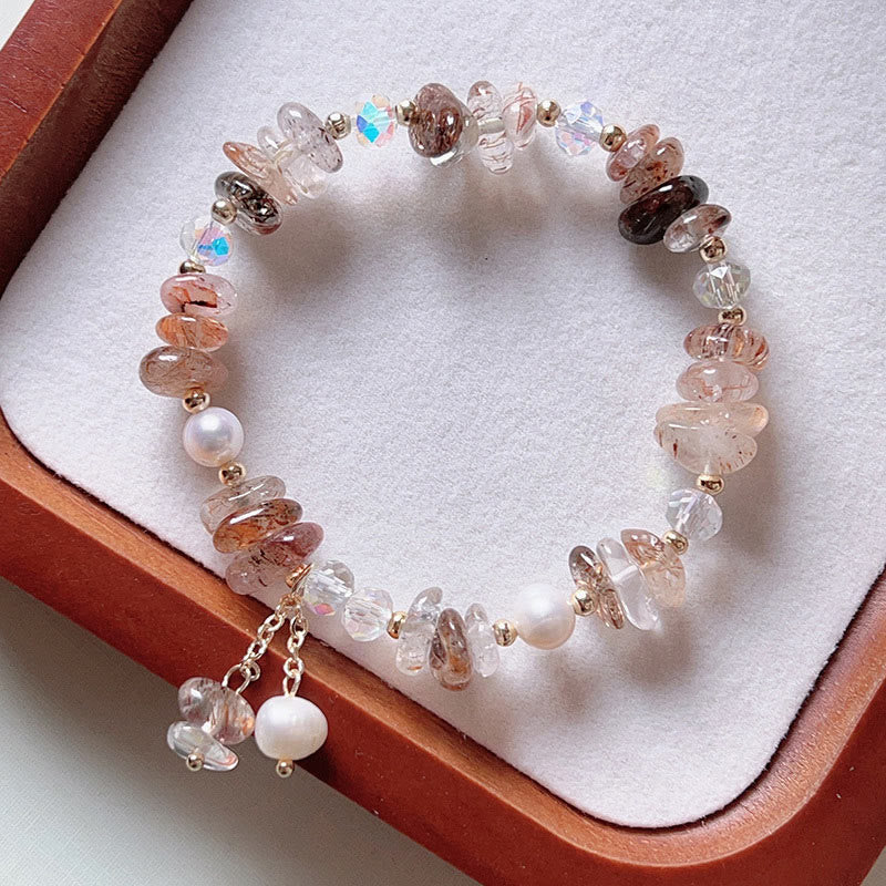 Buddha Stones Natural Super Seven Crystal Irregular Small Pieces Positive Bracelet - image 5