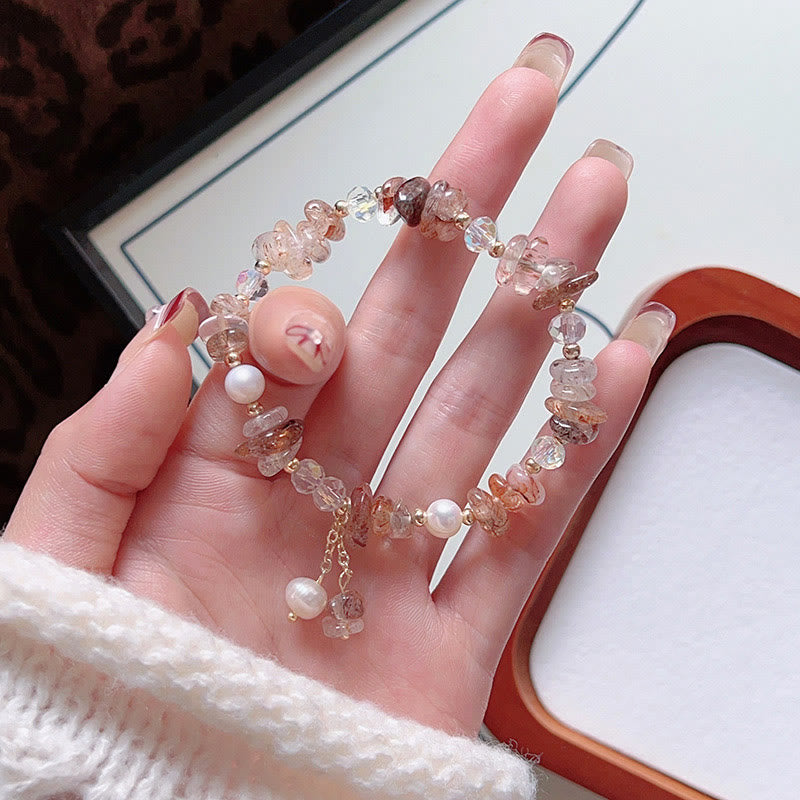 Buddha Stones Natural Super Seven Crystal Irregular Small Pieces Positive Bracelet - image 6